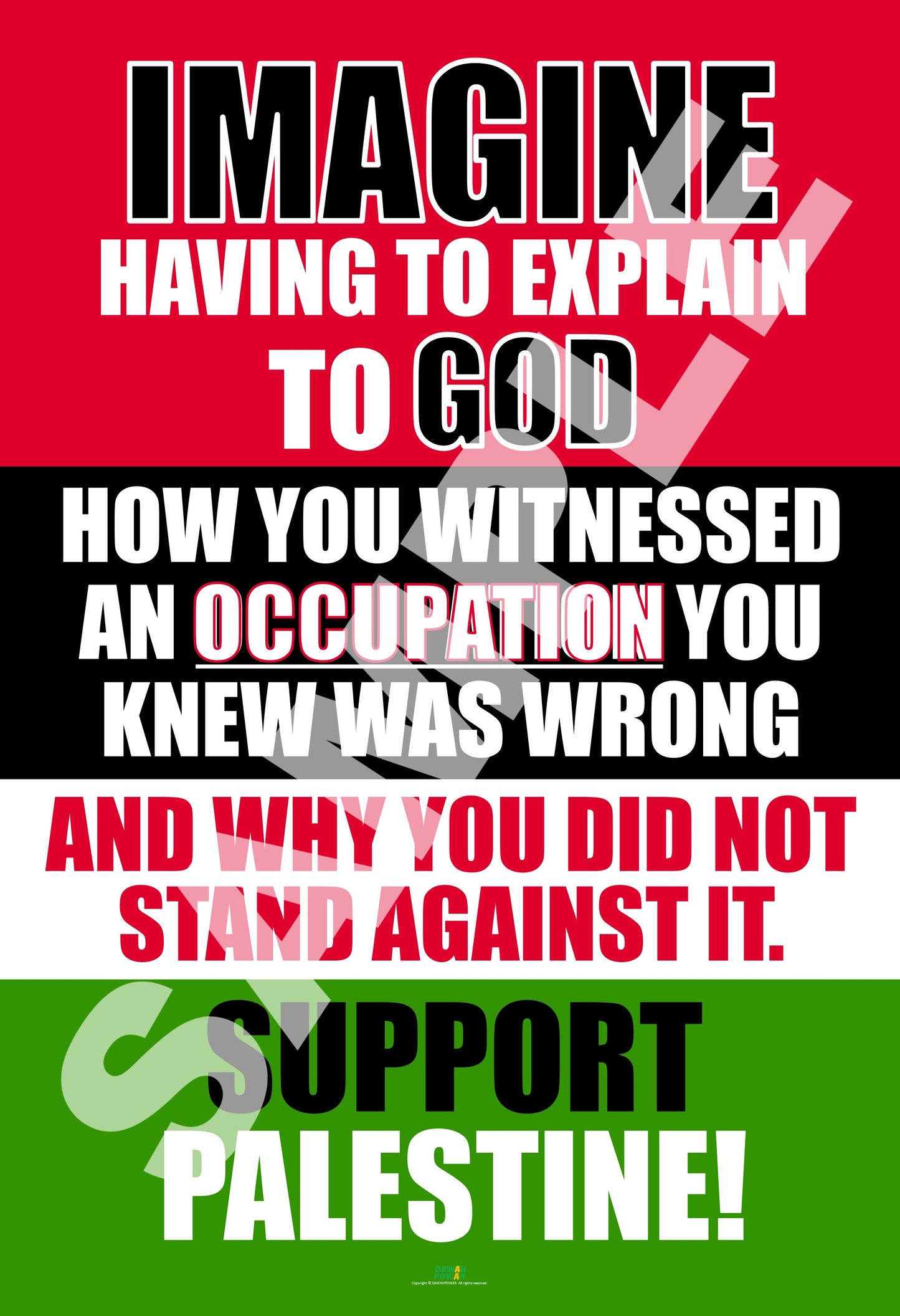 IMAGINE - WITNESSING OCCUPATION & NOT STANDING AGAINST IT - 24X36 Photo paper poster