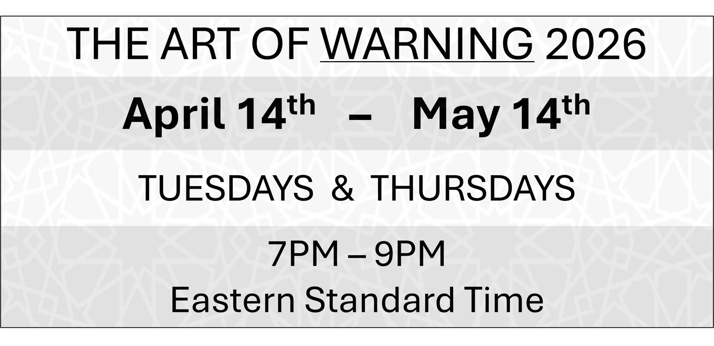 THE ART OF WARNING - April 14th - May 4th 2026