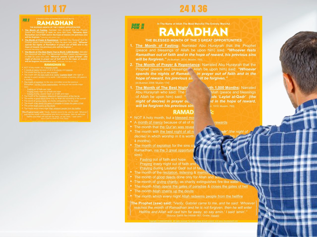 RAMADHAN - THE MONTH OF THE 3 GREAT OPPORTUNITIES - 24X36 Photo paper poster
