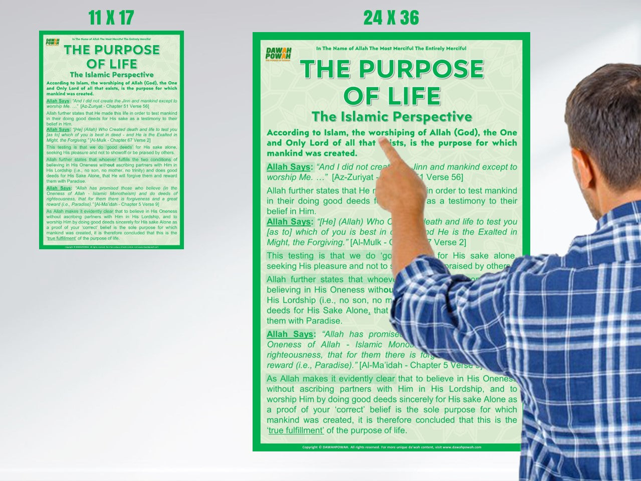THE PURPOSE OF LIFE - THE ISLAMIC PERSPECTIVE - 24X36 Photo paper poster
