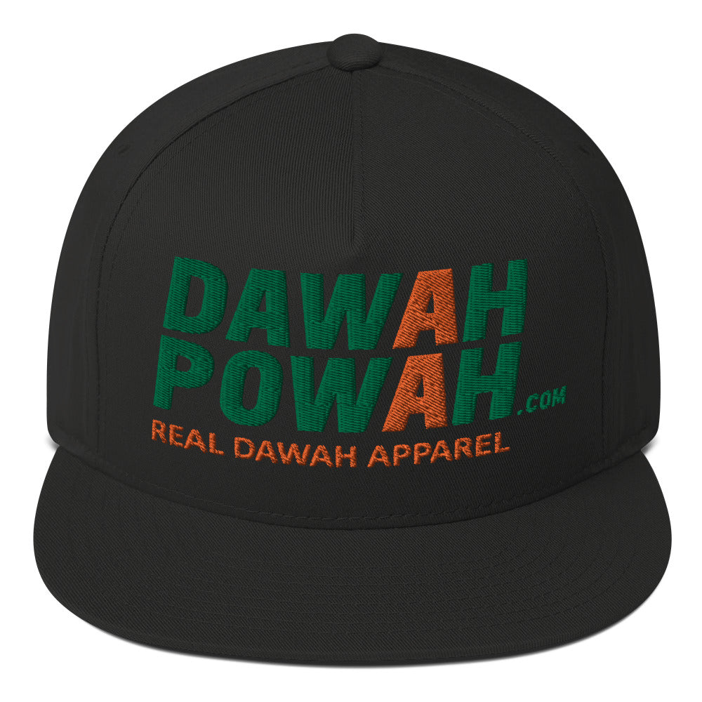 DAWAH POWAH BRAND EMBRODIED DECAL - MULTI-COLORED COLLECTION Flat Bill Caps