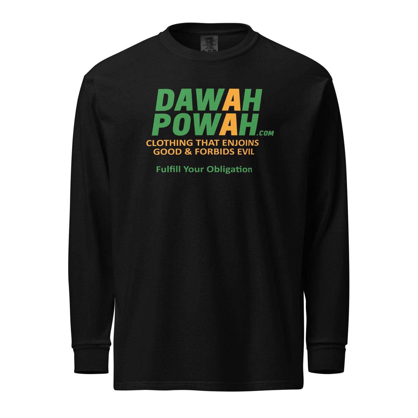 DAWAH POWAH DECAL & TAG COLLECTION Garment-dyed heavyweight long-sleeve shirts