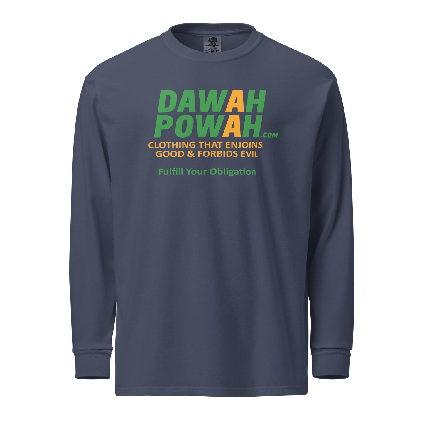 DAWAH POWAH DECAL & TAG COLLECTION Garment-dyed heavyweight long-sleeve shirts