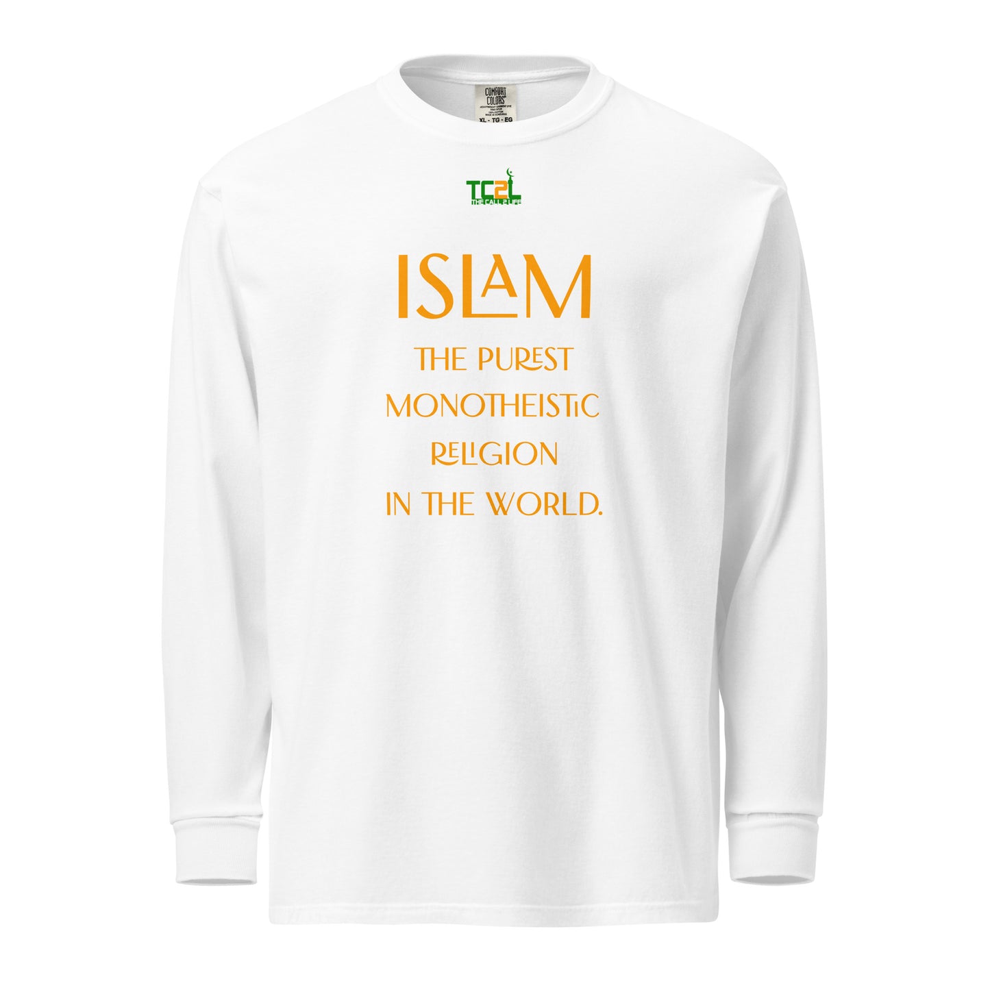 ISLAM, THE PUREST MONOTHEISTIC RELIGION - ORANGE COLLECTION Garment-dyed heavyweight long-sleeve shirts