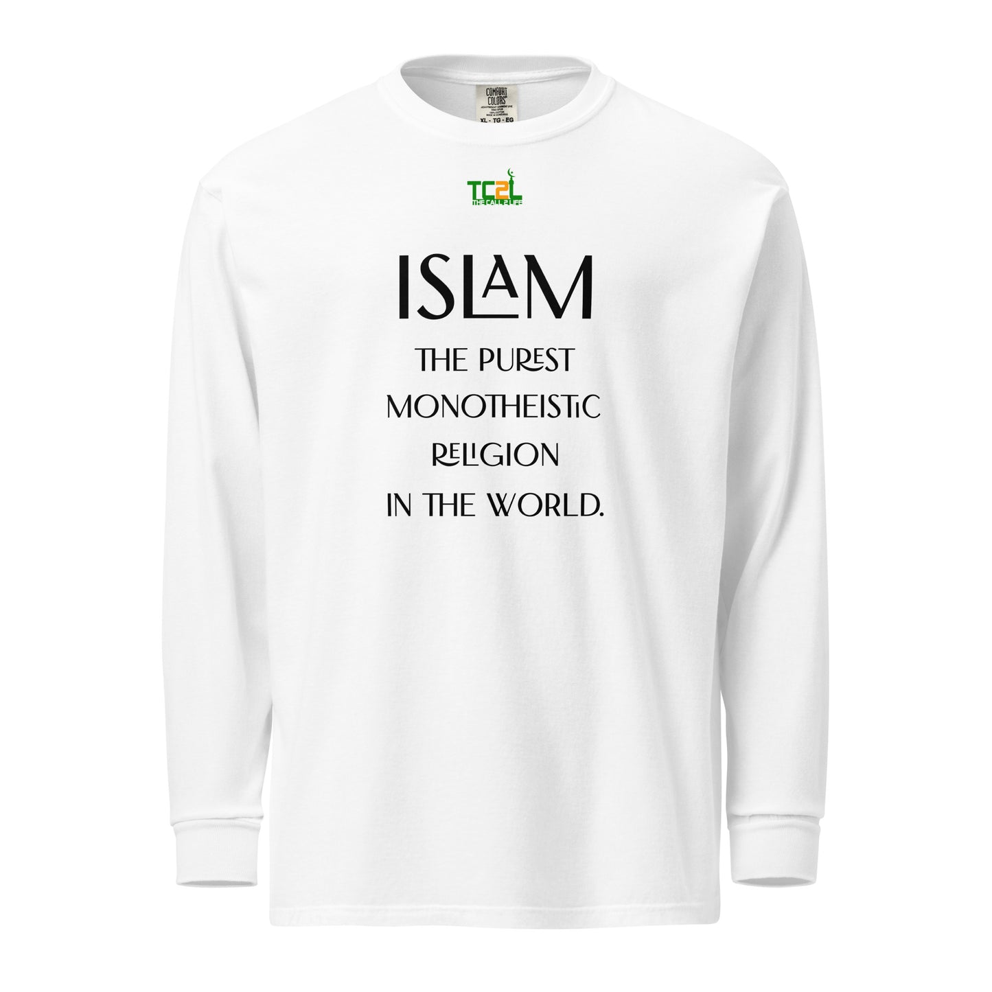 ISLAM, THE PUREST MONOTHEISTIC RELIGION - BLACK ON LIGHT COLORED COLLECTION Garment-dyed heavyweight long-sleeve shirts