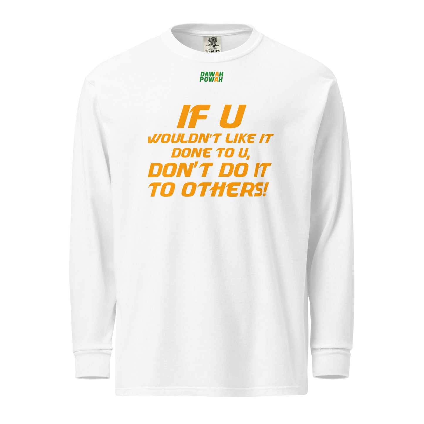 IF U WOULDN'T LIKE IT - ORANGE COLLECTION Garment-dyed heavyweight long-sleeve shirts