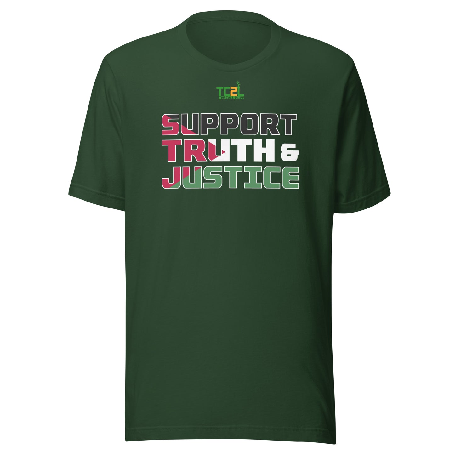 SUPPORT TRUTH & JUSTICE - PALESTINE FLAG - Unisex t-shirts
