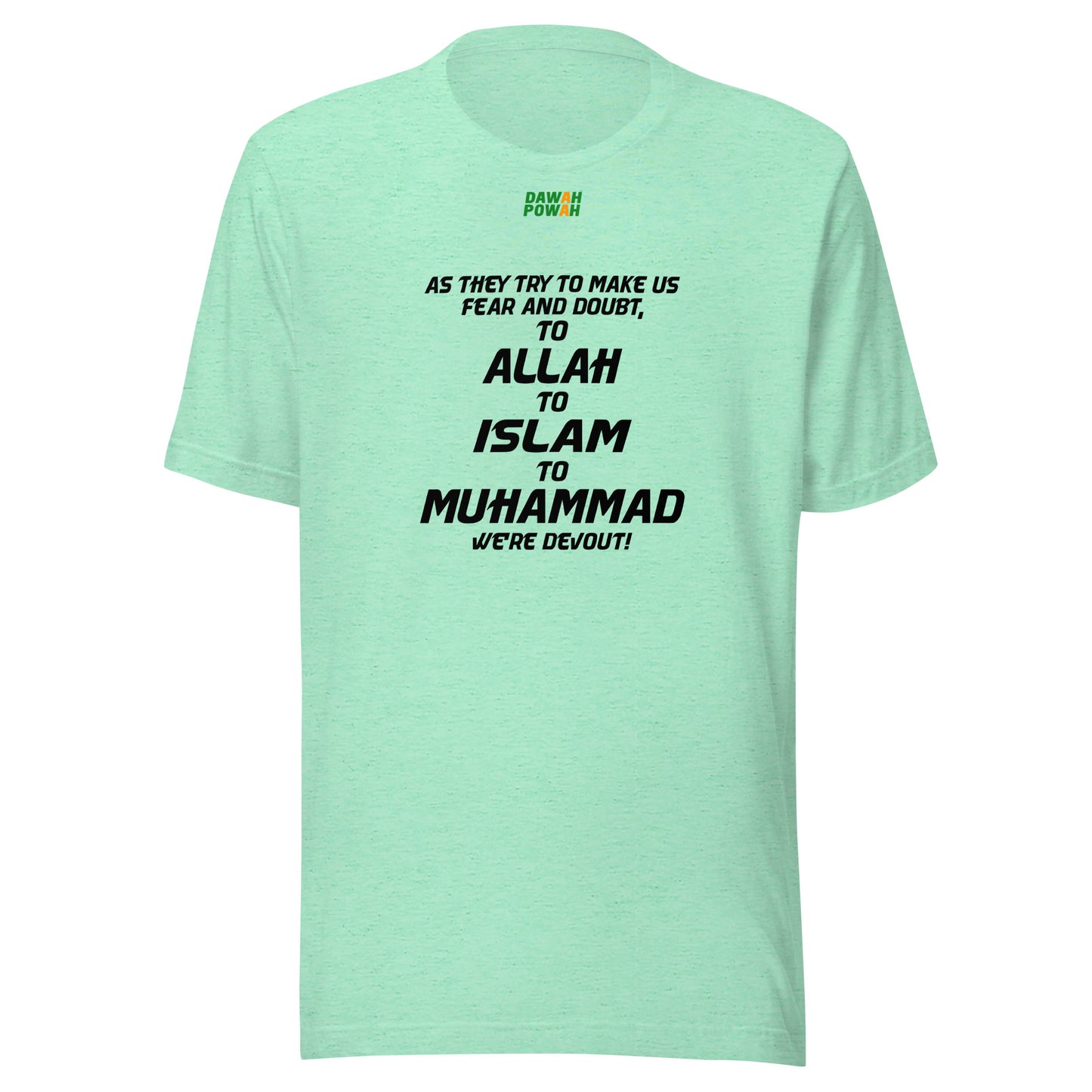 TO ALLAH, TO ISLAM, TO MUHAMMAD - BLACK COLLECTION Unisex t-shirts