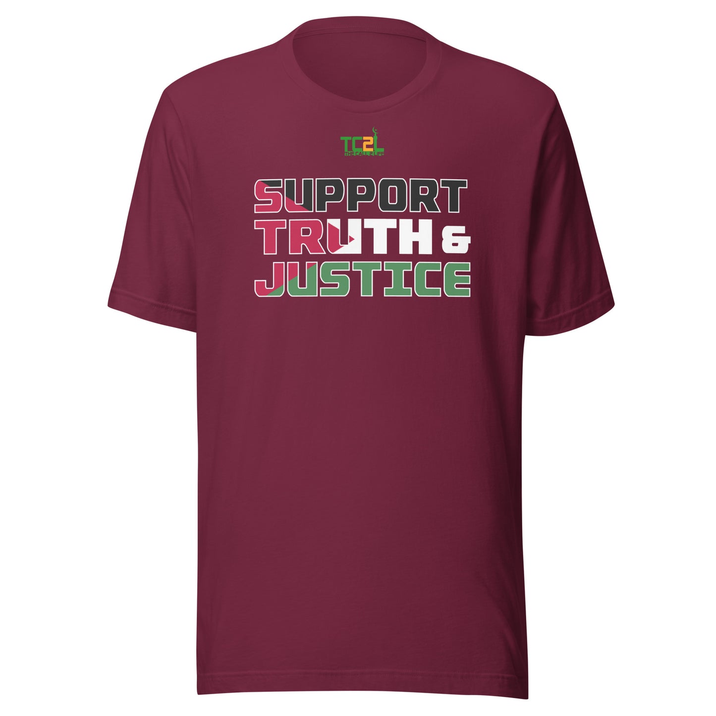 SUPPORT TRUTH & JUSTICE - PALESTINE FLAG - Unisex t-shirts