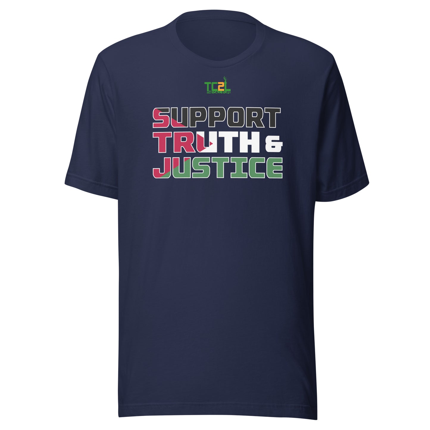 SUPPORT TRUTH & JUSTICE - PALESTINE FLAG - Unisex t-shirts