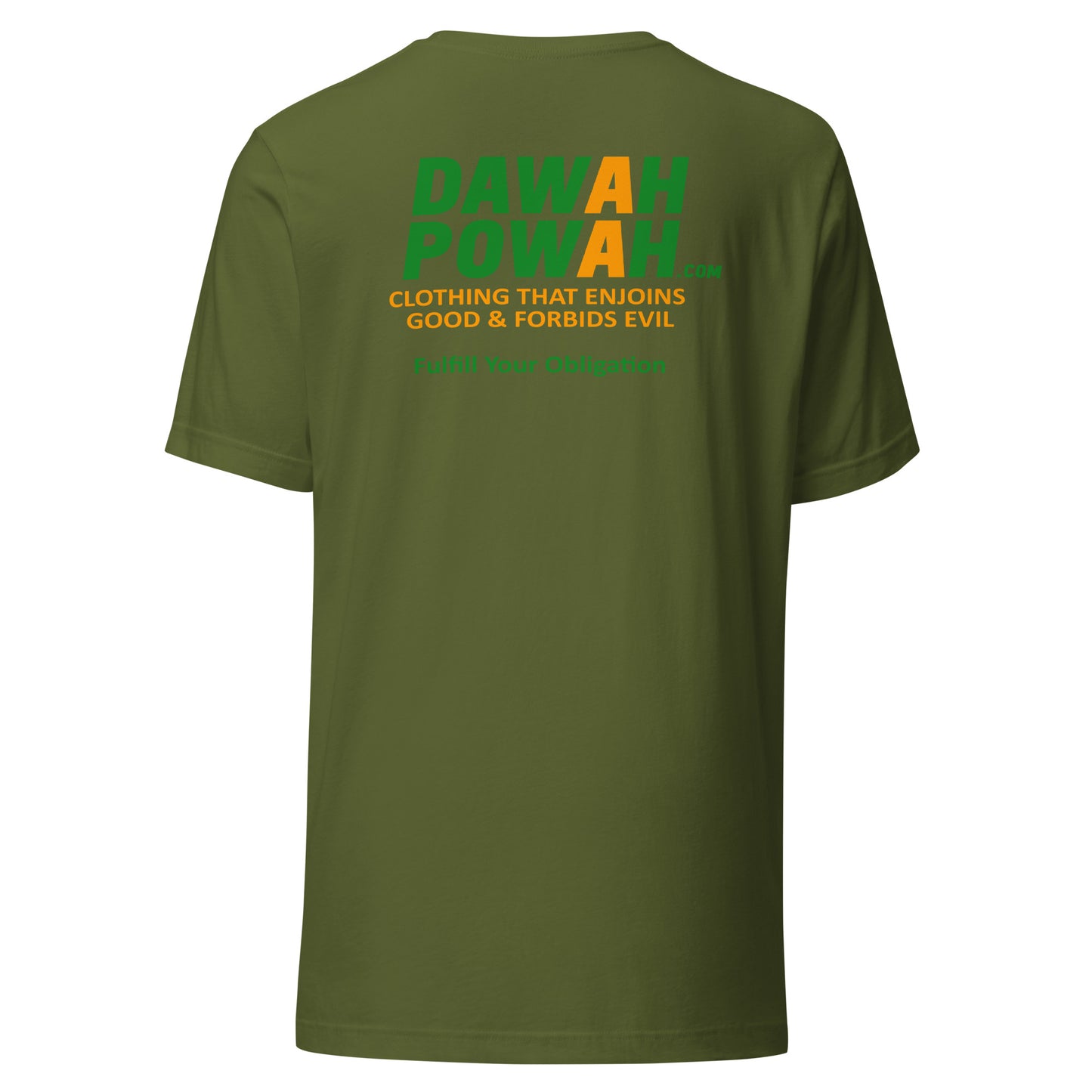 BACK OF SHIRT DAWAH POWAH DECAL & TAG COLLECTION Unisex t-shirts
