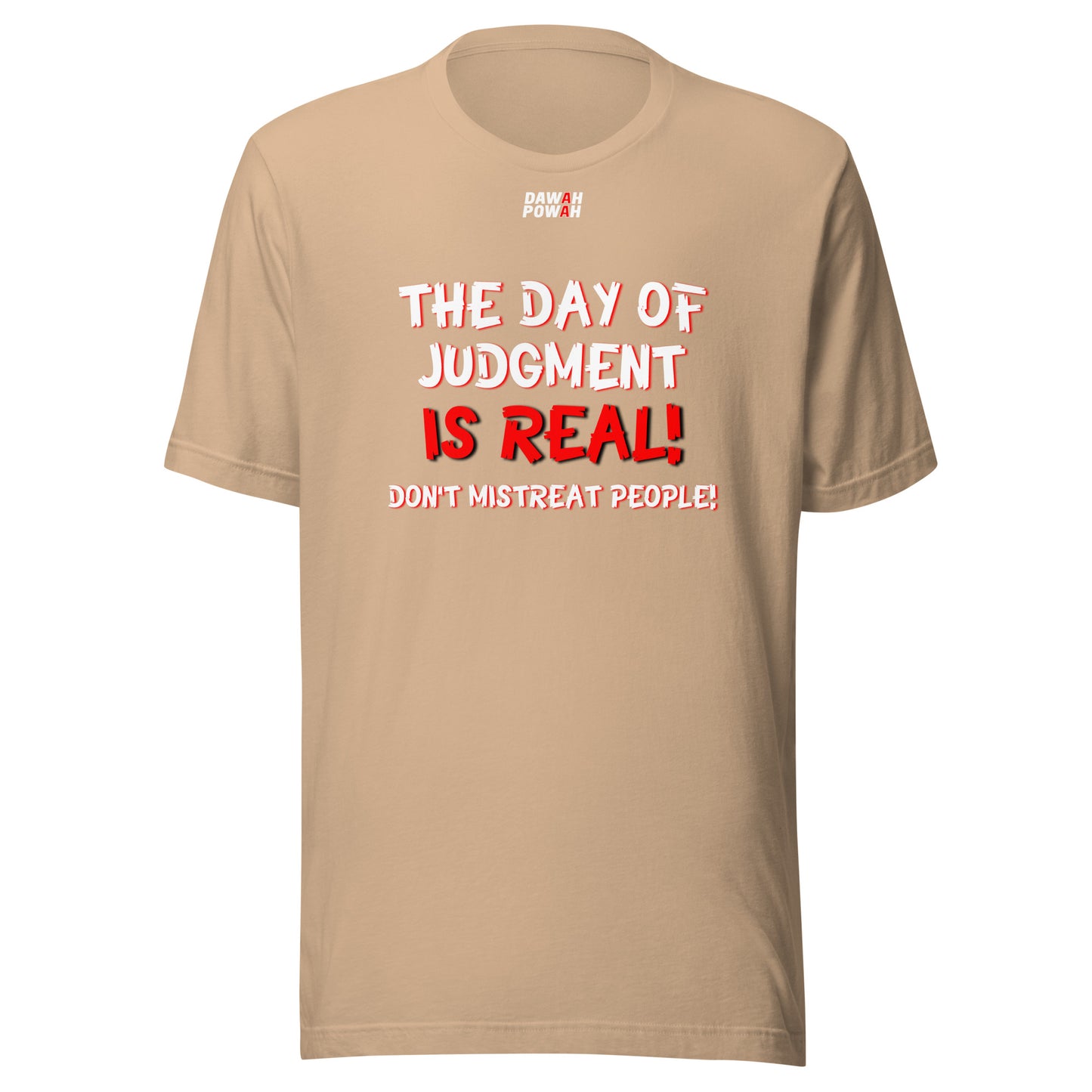 THE DAY OF JUDGMENT IS REAL - WHITE & RED COLLECTION Unisex t-shirts