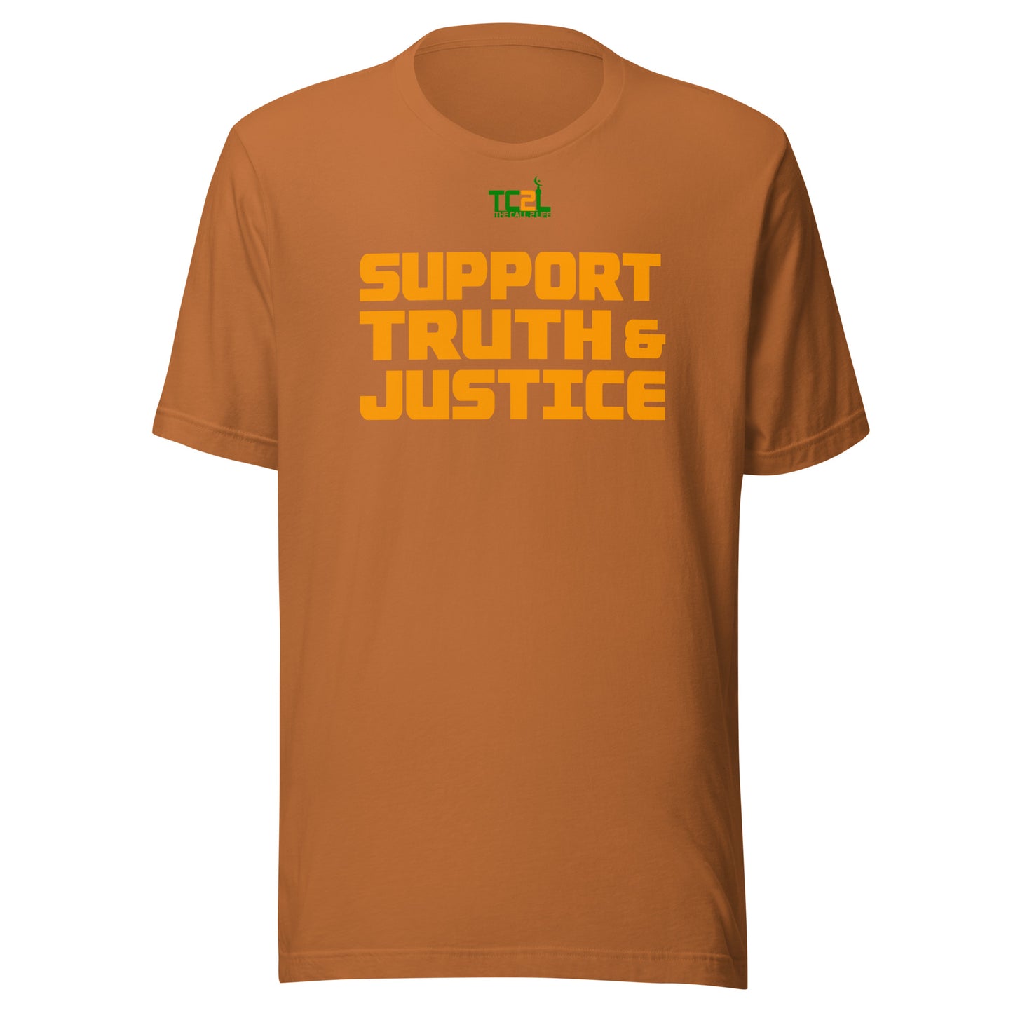 SUPPORT TRUTH & JUSTICE - ORANGE COLLECTION Unisex t-shirts