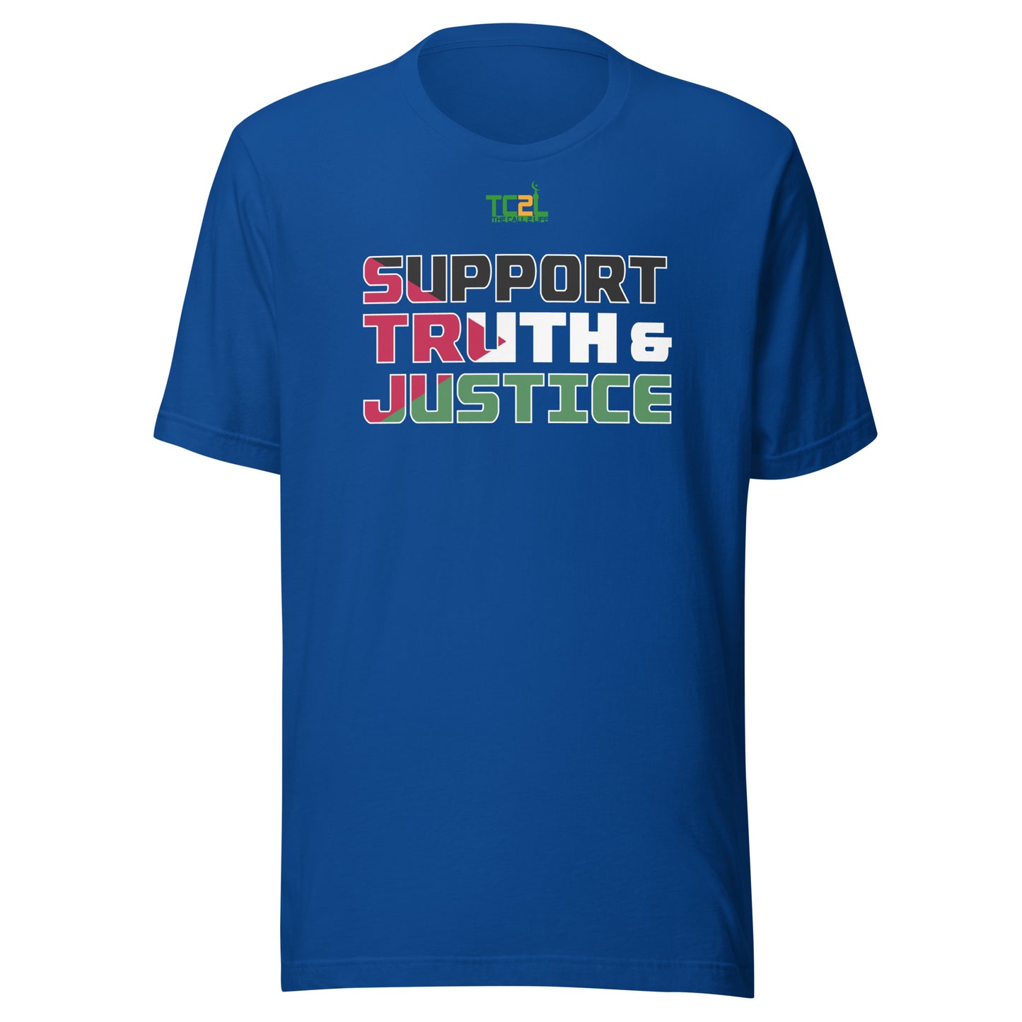 SUPPORT TRUTH & JUSTICE - PALESTINE FLAG - Unisex t-shirts