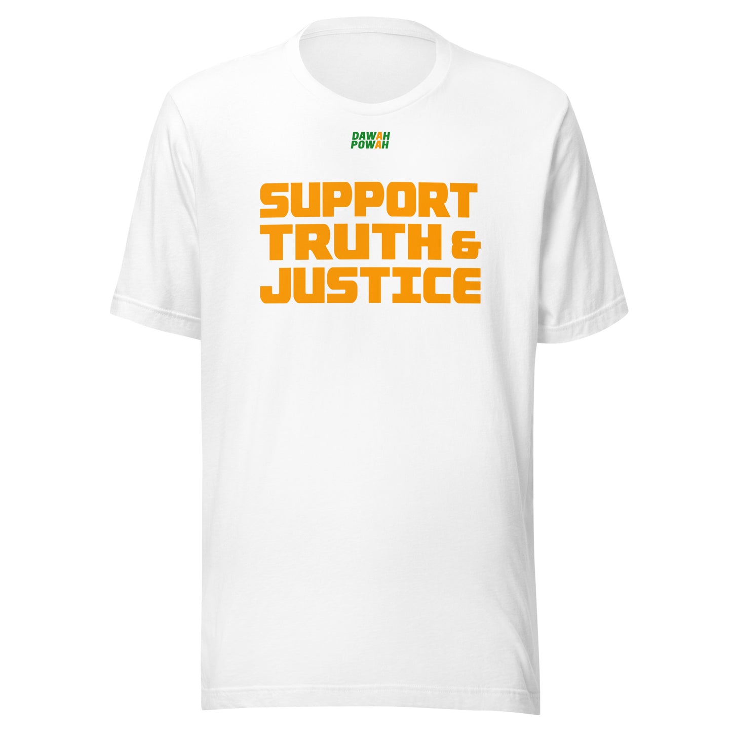 SUPPORT TRUTH & JUSTICE - ORANGE COLLECTION Unisex t-shirts