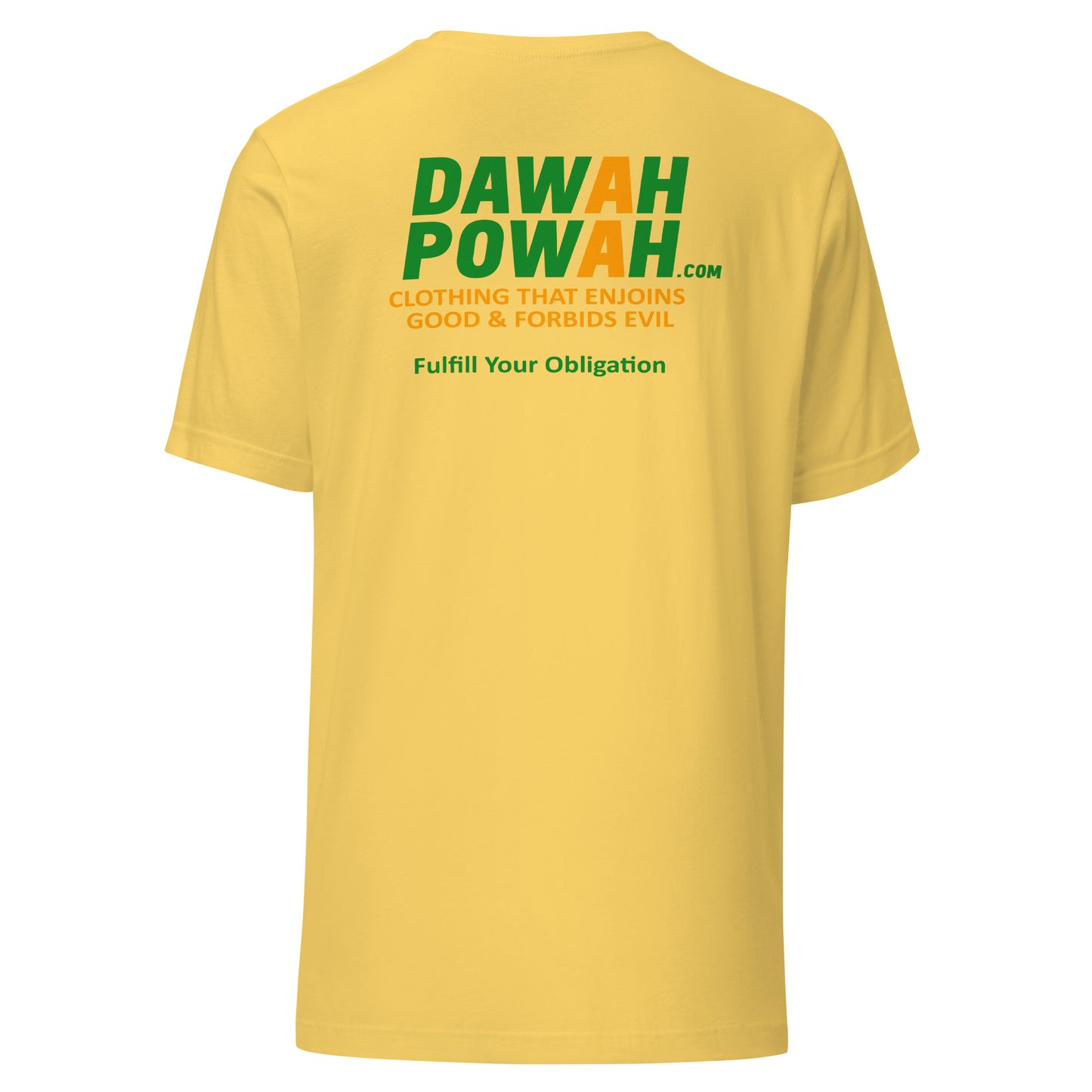 BACK OF SHIRT DAWAH POWAH DECAL & TAG COLLECTION Unisex t-shirts
