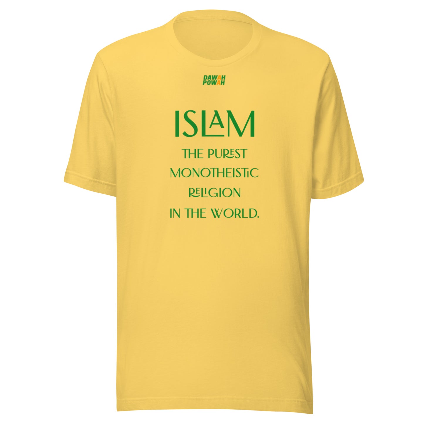 ISLAM, THE PUREST MONOTHEISTIC RELIGION - GREEN FONT