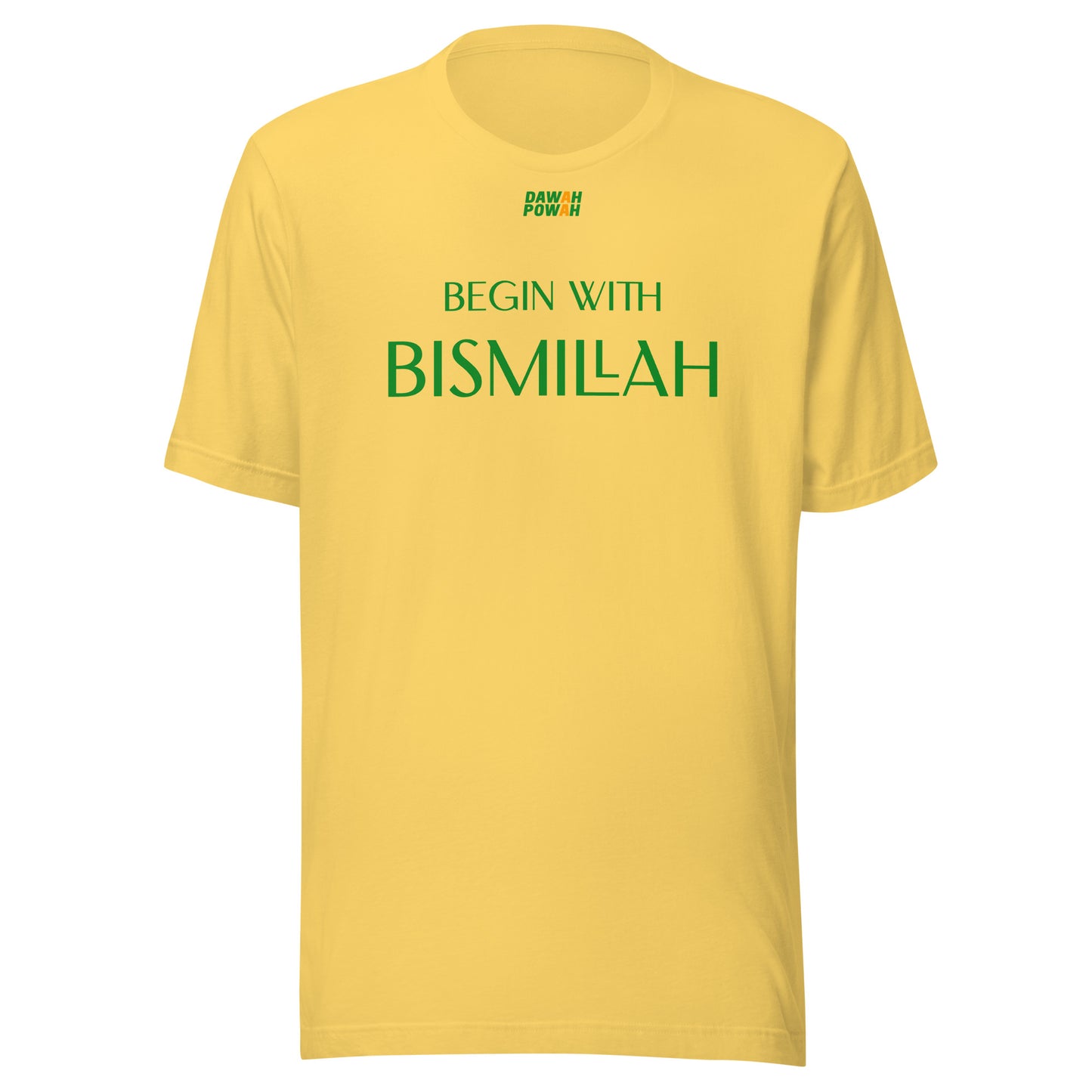 BEGIN WITH BISMILLAH - GREEN COLLECTION Unisex t-shirts