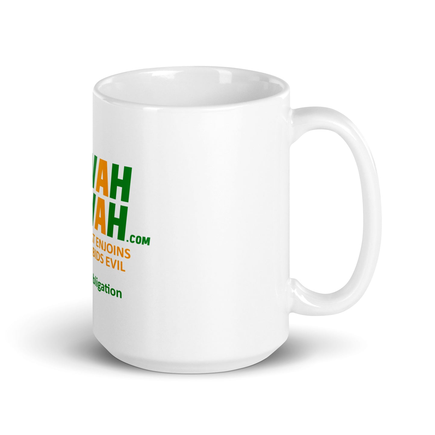 DAWAH POWAH DECAL & TAG 11oz OR 15 oz White glossy mugs