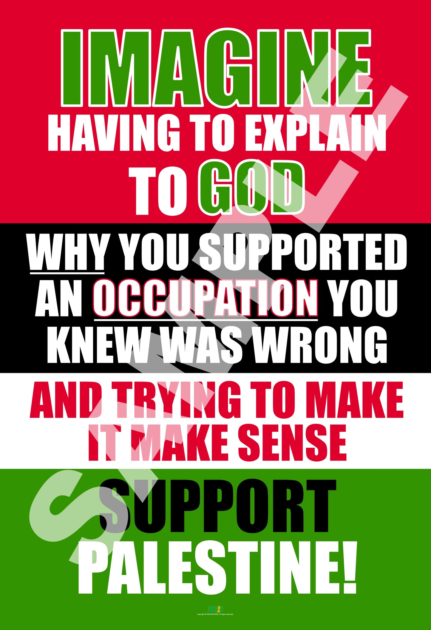 IMAGINE - SUPPORTING OCCUPATION AND TRYING TO MAKE IT MAKE SENSE WITH GOD - 24X36 Photo paper poster