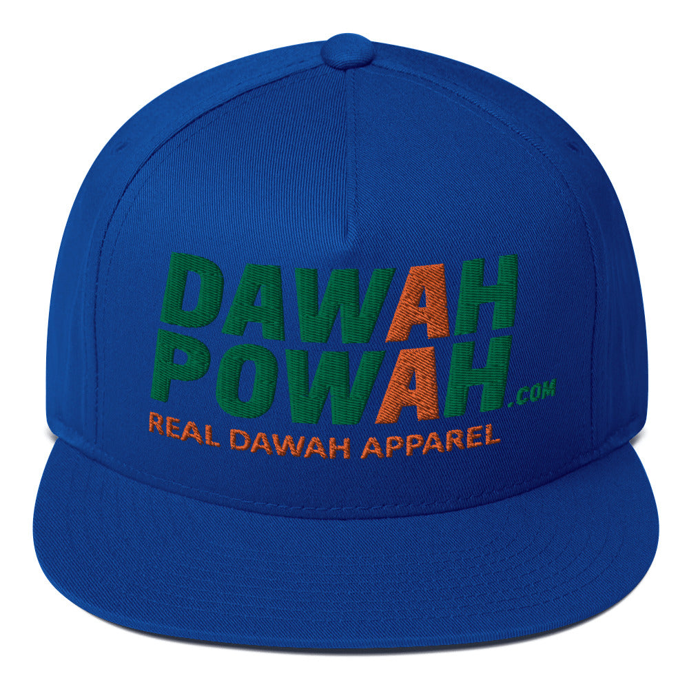 DAWAH POWAH BRAND EMBRODIED DECAL - MULTI-COLORED COLLECTION Flat Bill Caps