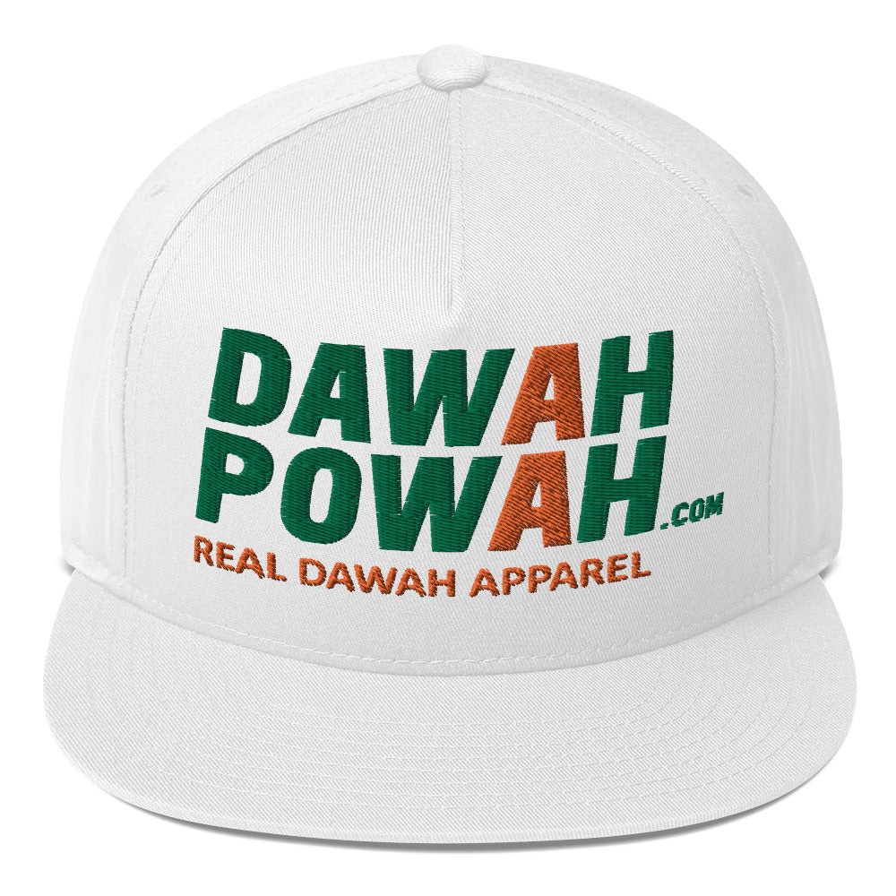 DAWAH POWAH BRAND EMBRODIED DECAL - MULTI-COLORED COLLECTION Flat Bill Caps