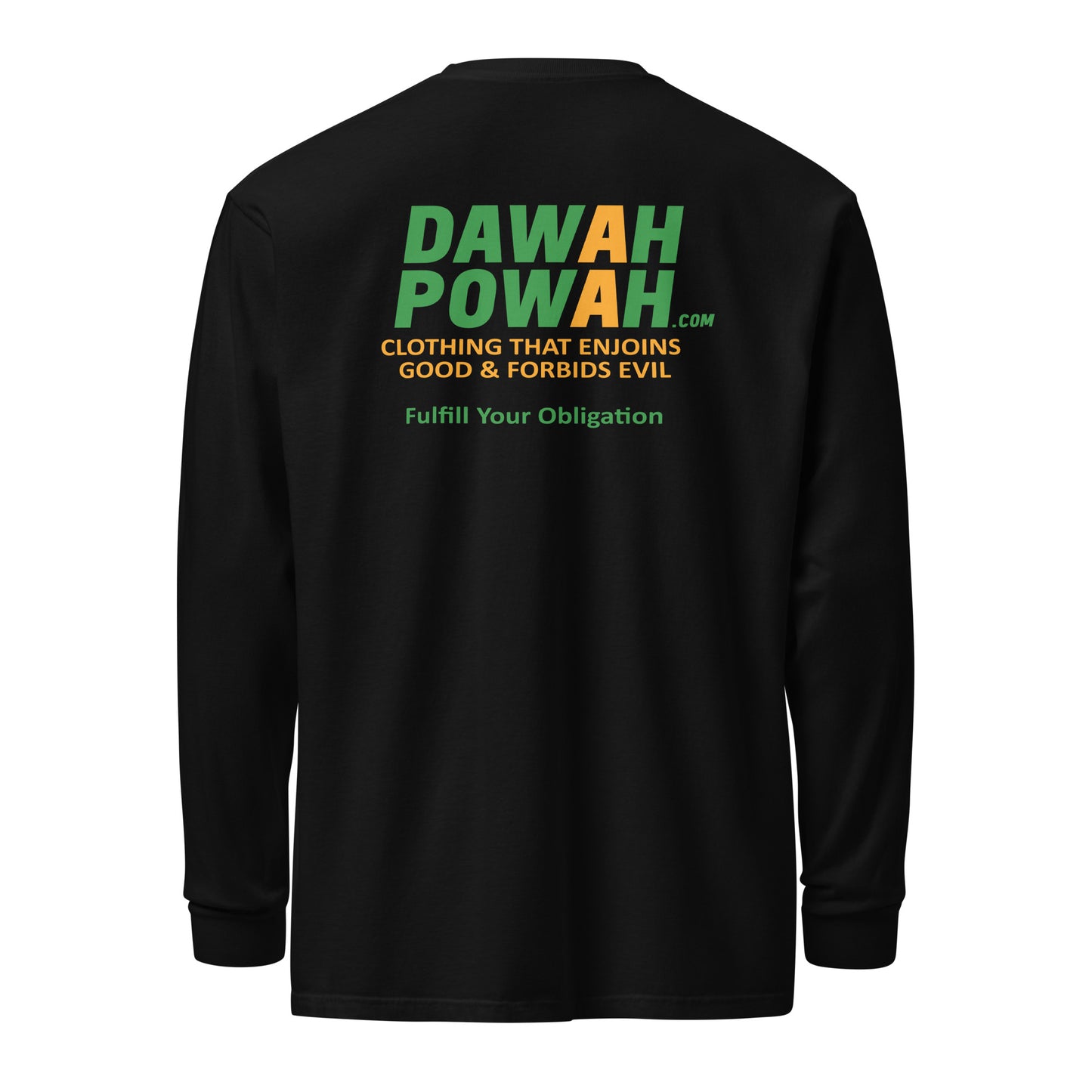 BACK OF SHIRT DAWAH POWAH DECAL & TAG COLLECTION Garment-dyed heavyweight long-sleeve shirts