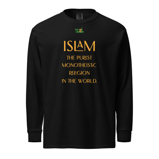 ISLAM, THE PUREST MONOTHEISTIC RELIGION - ORANGE COLLECTION Garment-dyed heavyweight long-sleeve shirts