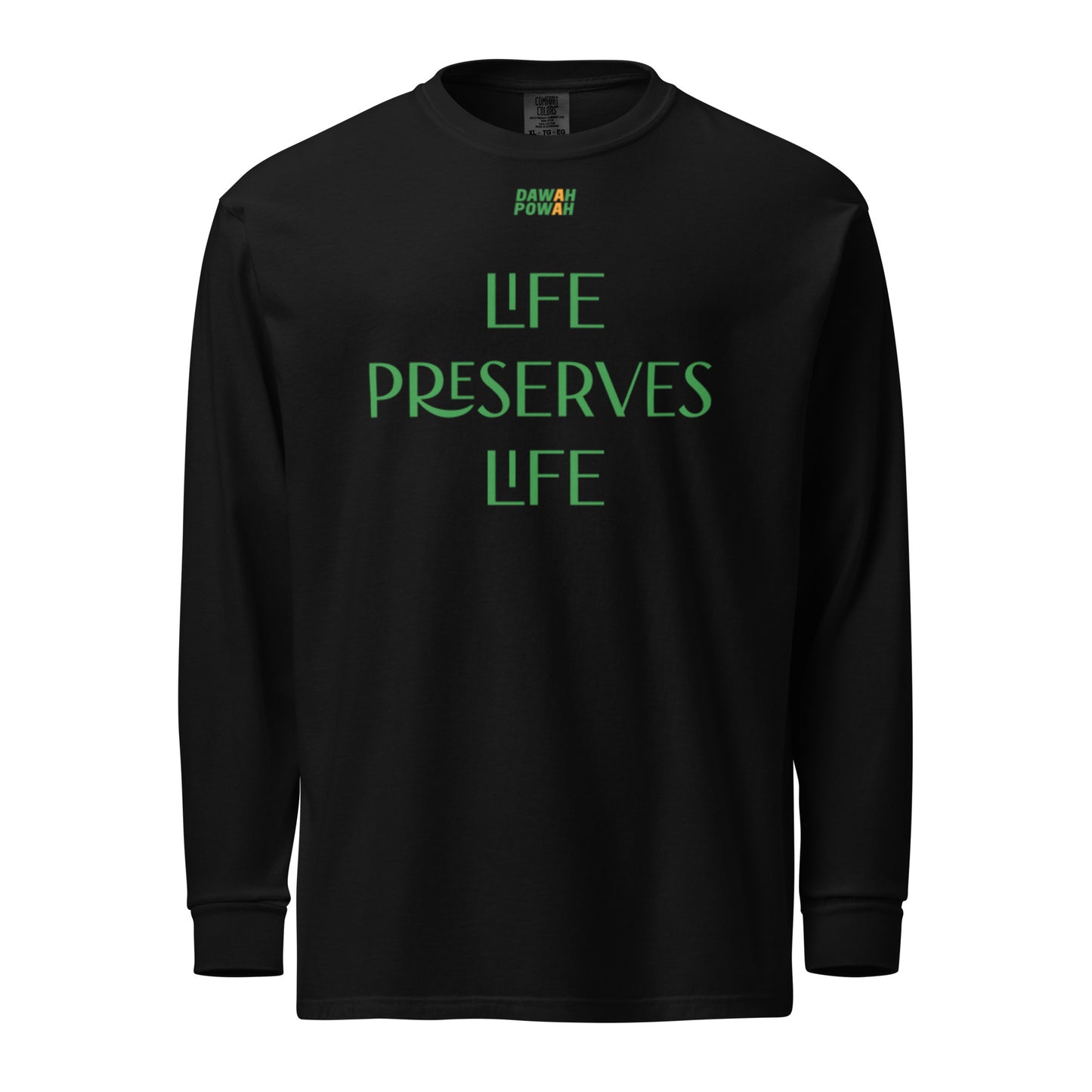 LIFE PRESERVES LIFE - GREEN COLLECTION Garment-dyed heavyweight long-sleeve shirts