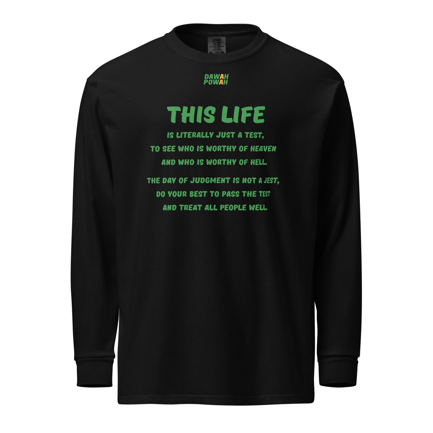 THIS LIFE - POEM - GREEN COLLECTION Garment-dyed heavyweight long-sleeve shirts