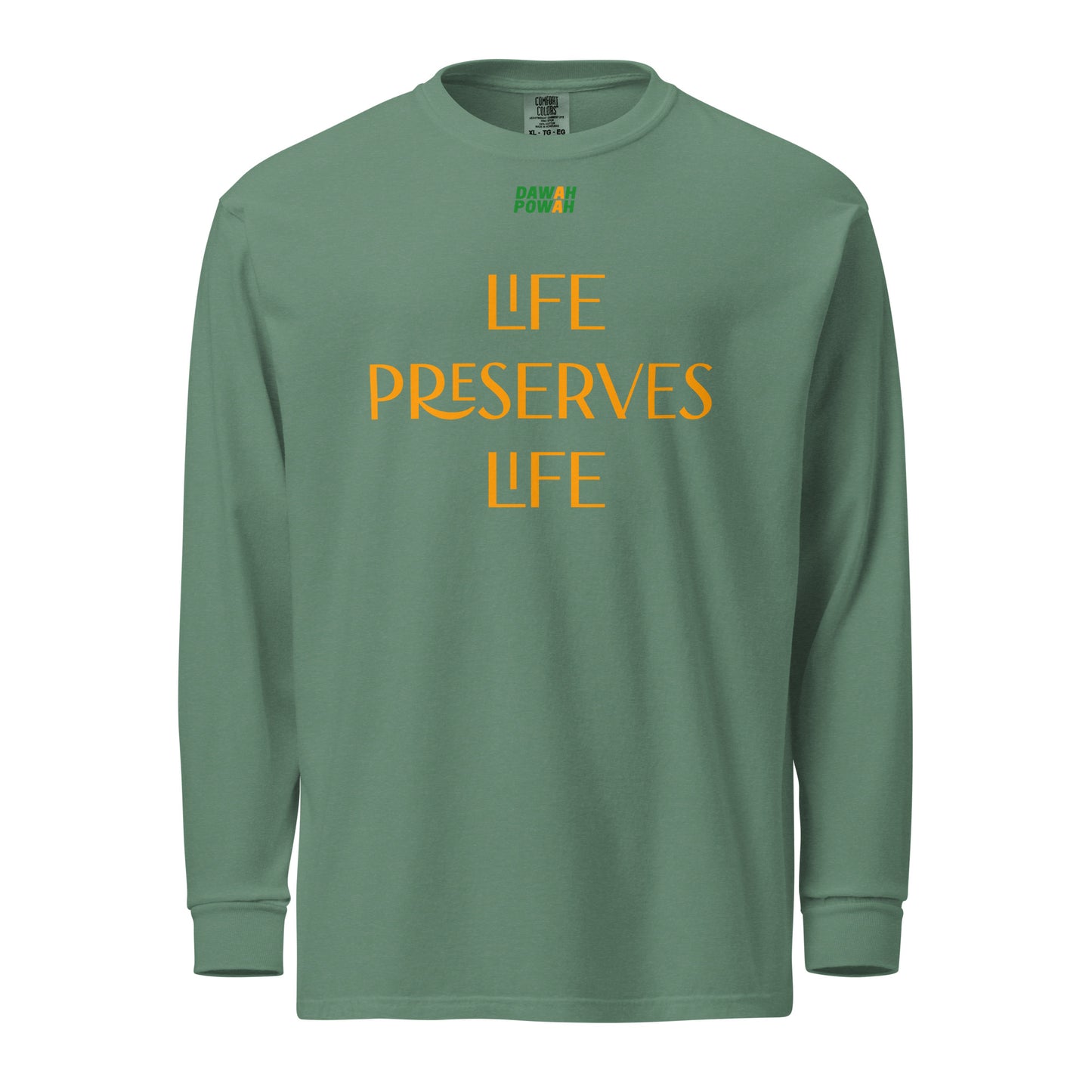 LIFE PRESERVES LIFE - ORANGE COLLECTION Garment-dyed heavyweight long-sleeve shirts