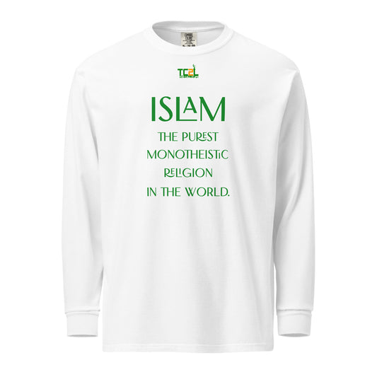 ISLAM, THE PUREST MONOTHEISTIC RELIGION - GREEN COLLECTION Garment-dyed heavyweight long-sleeve shirt