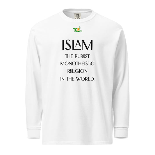 ISLAM, THE PUREST MONOTHEISTIC RELIGION - BLACK ON LIGHT COLORED COLLECTION Garment-dyed heavyweight long-sleeve shirts