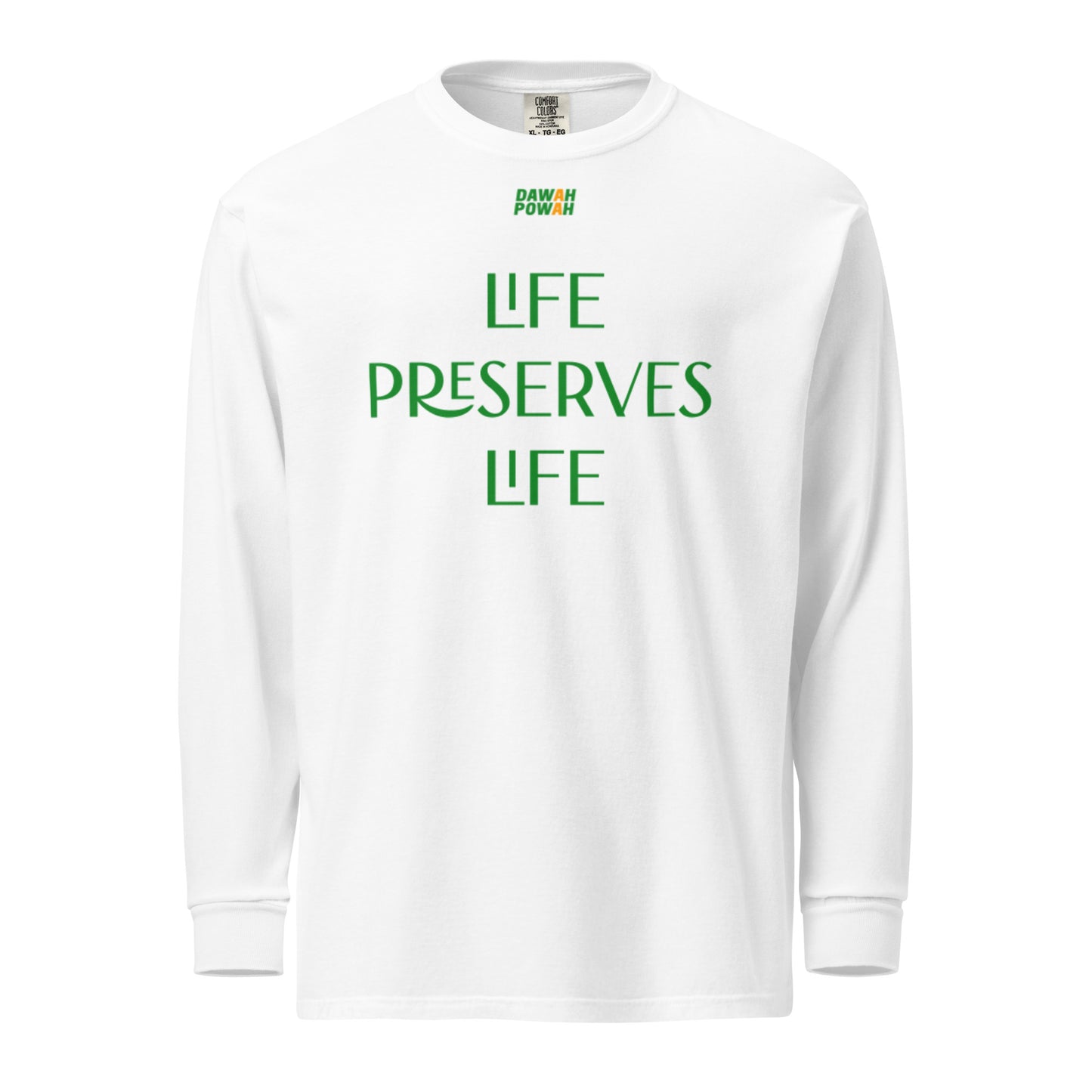 LIFE PRESERVES LIFE - GREEN COLLECTION Garment-dyed heavyweight long-sleeve shirts