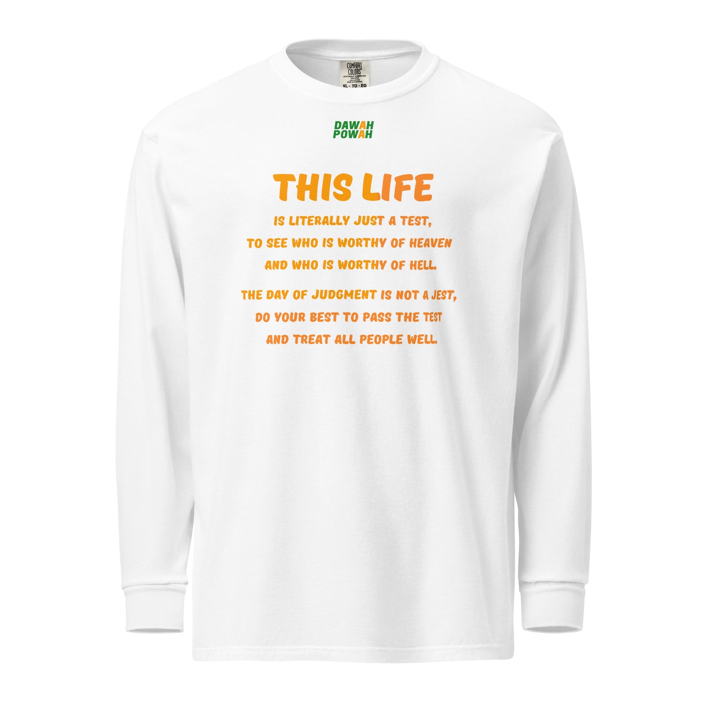 THIS LIFE - POEM - ORANGE COLLECTION Garment-dyed heavyweight long-sleeve shirts