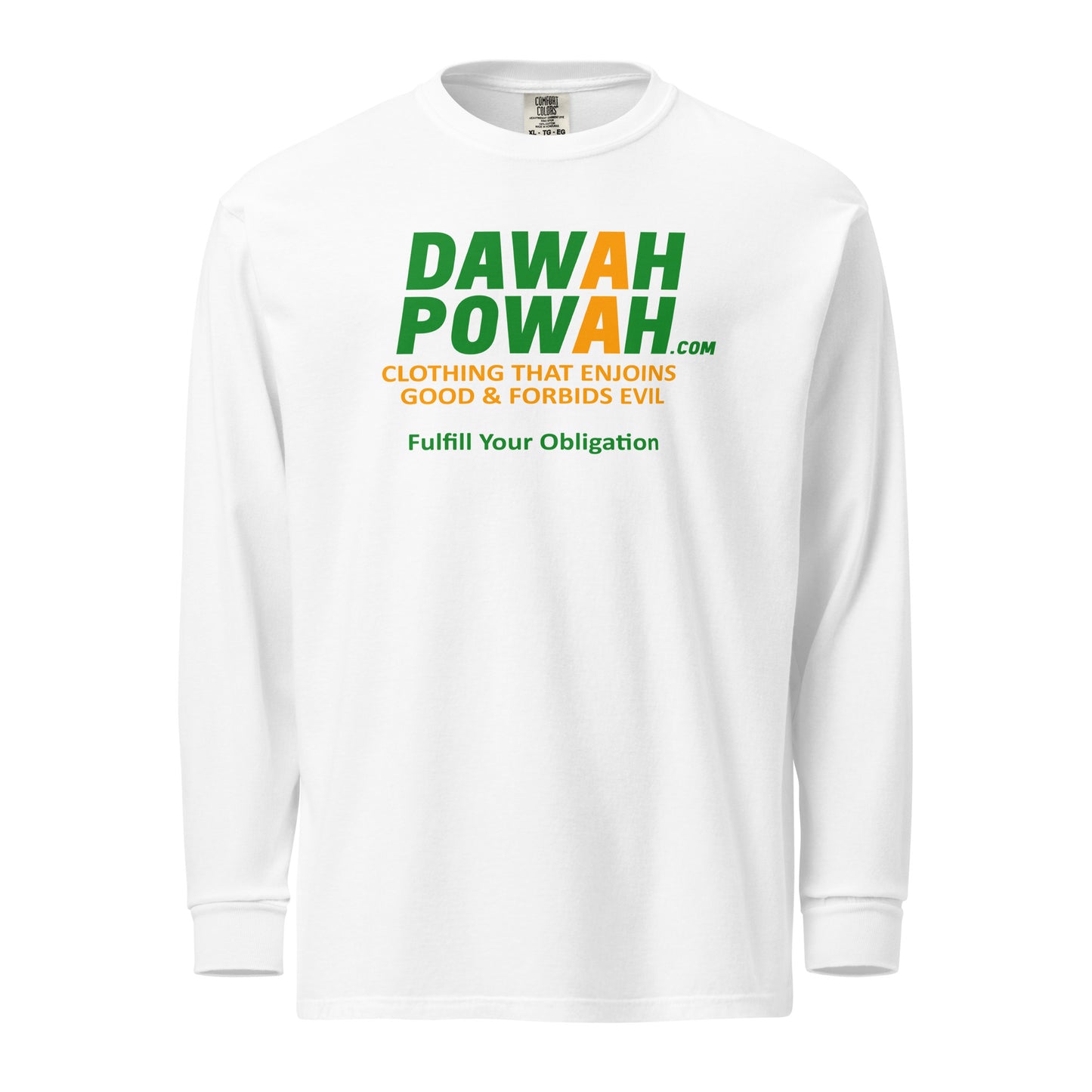 DAWAH POWAH DECAL & TAG COLLECTION Garment-dyed heavyweight long-sleeve shirts