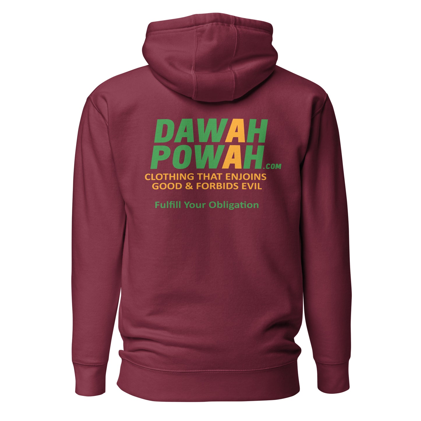 BACK OF SHIRT DAWAH POWAH DECAL & TAG COLLECTION Unisex Hoodies