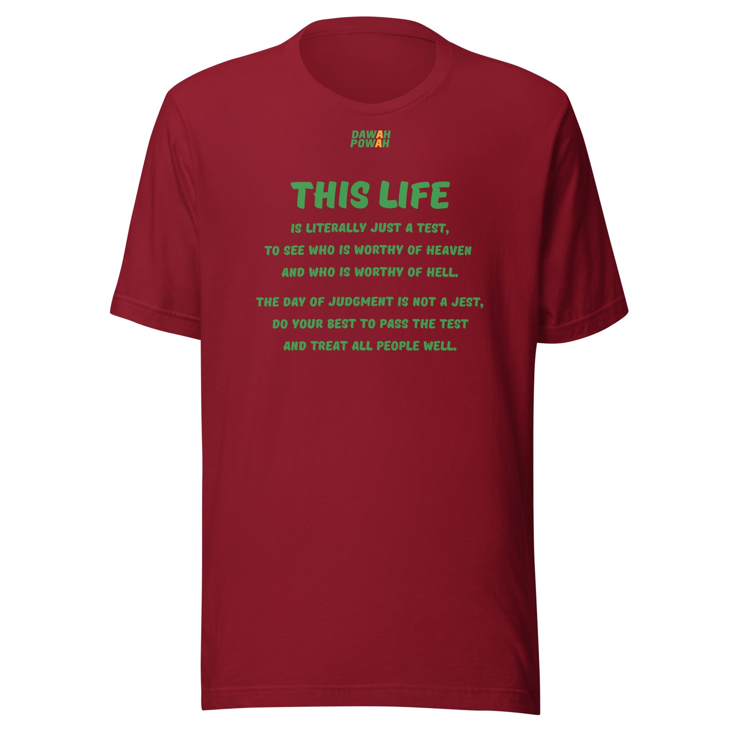 THIS LIFE - POEM - GREEN COLLECTION Unisex t-shirts