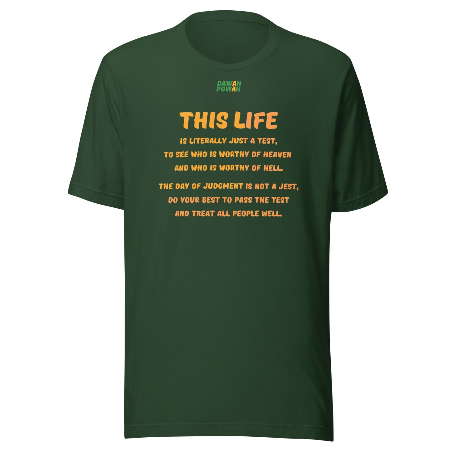 THIS LIFE - POEM - ORANGE COLLECTION Unisex t-shirts