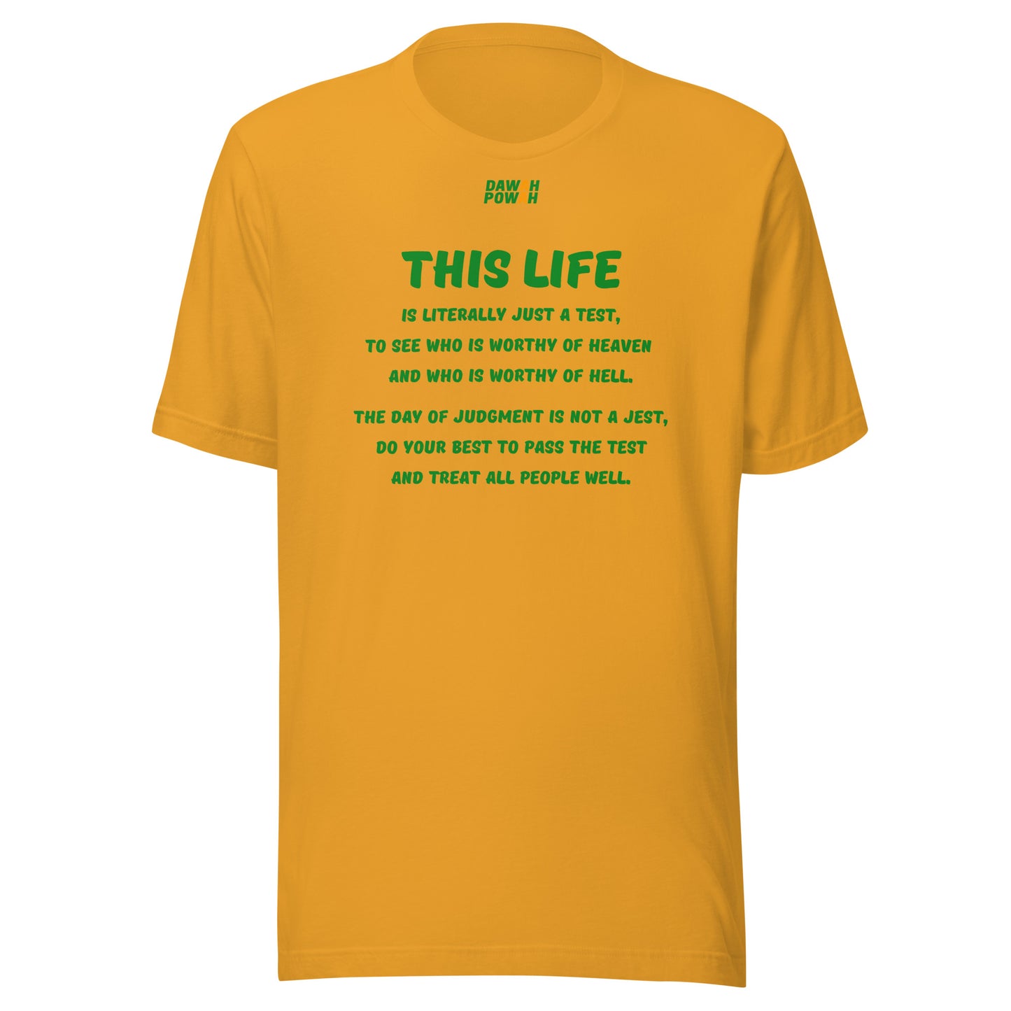 THIS LIFE - POEM - GREEN COLLECTION Unisex t-shirts