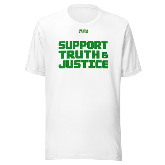 SUPPORT TRUTH & JUSTICE - GREEN COLLECTION Unisex t-shirt