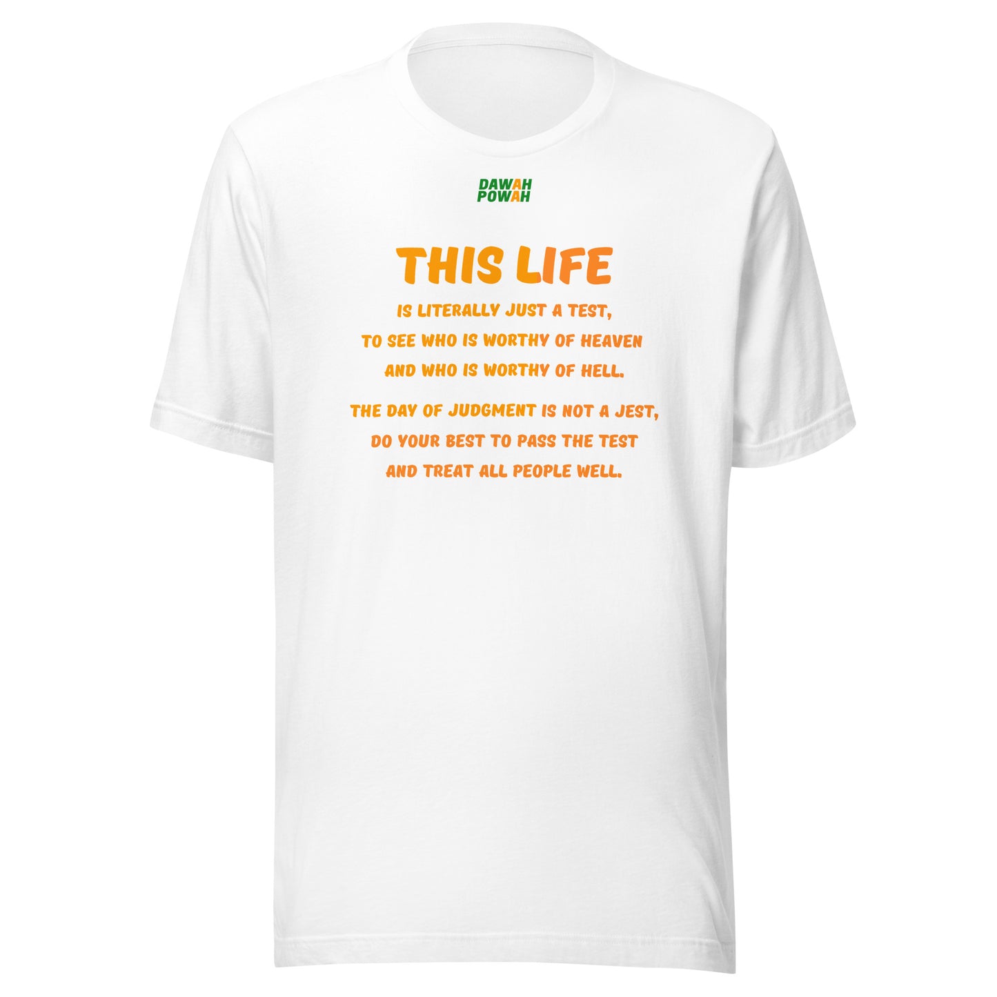 THIS LIFE - POEM - ORANGE COLLECTION Unisex t-shirts